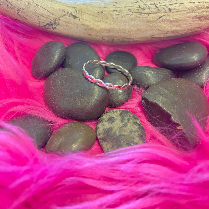 Braided Sterling Silver Genuine Ring - Country Lace Boutique