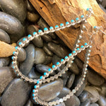 Bug Tear Drop Zuni Hoop Post Genuine Turquoise Earrings - Country Lace Boutique