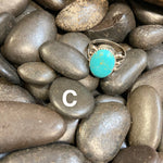 Oval Turquoise Triple Shank Genuine Ring