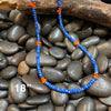 18 inch Lapis & Orange Spiny Genuine Necklace