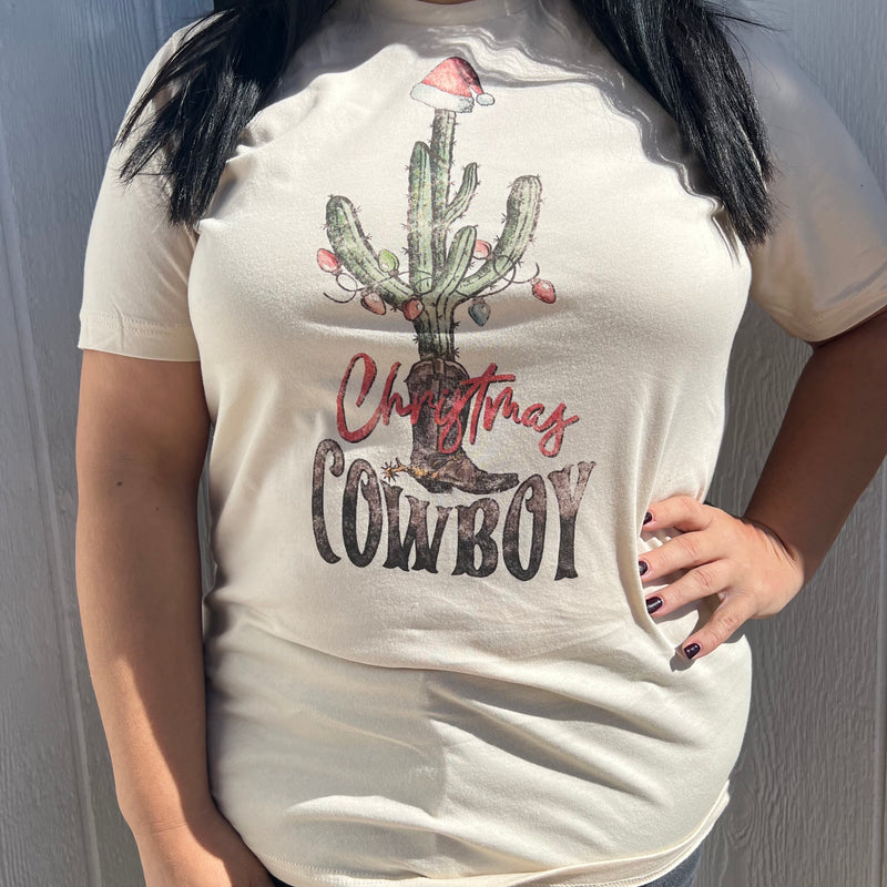 Cowboy Christmas Cactus T-shirt