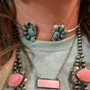 Half Cluster Floating Turquoise Choker Genuine Necklace