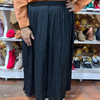 Black A-Line Broom Skirt w/ Pockets