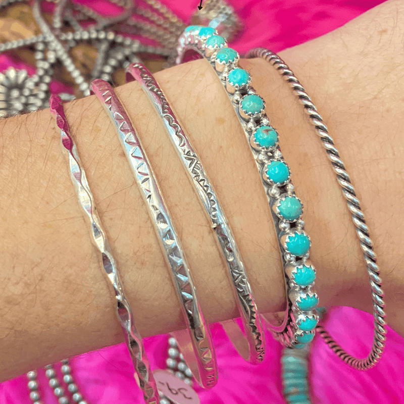 Turquoise Amazing Genuine Bangle Bracelet - Country Lace Boutique