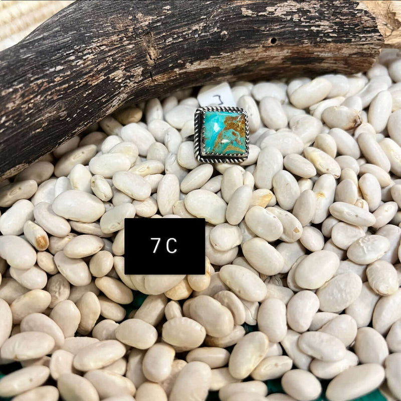 Turquoise Square Genuine Ring.2