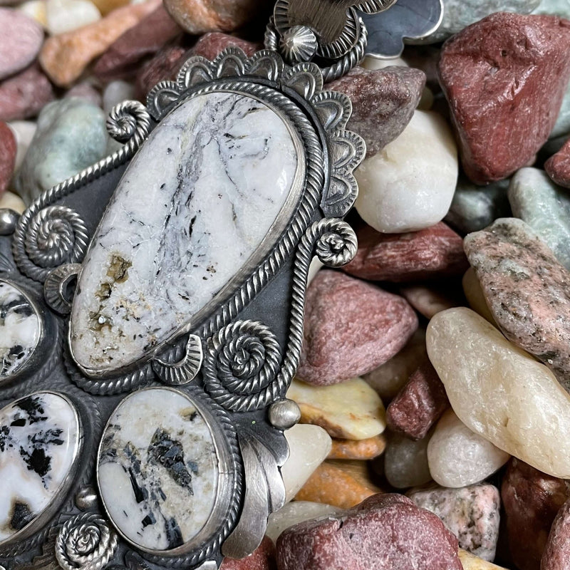 Authentic White Buffalo Sterling Silver Pendant for Necklace - Country Lace Boutique