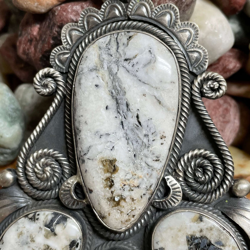 Authentic White Buffalo Sterling Silver Pendant for Necklace - Country Lace Boutique