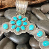 Big Campitos Turquoise Naja Sterling Silver Pendant for Necklace - Country Lace Boutique