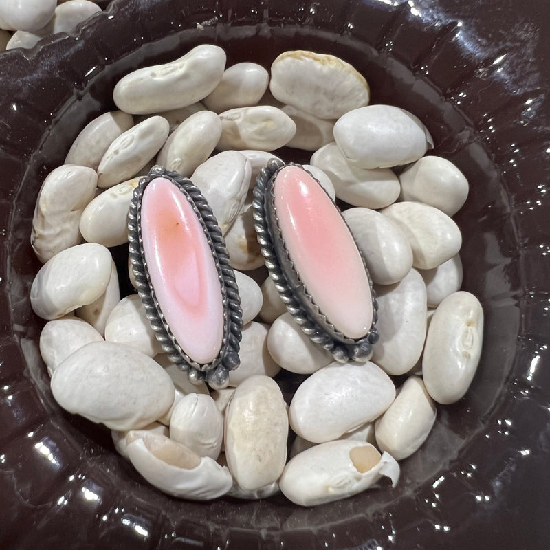 Pink Conch Post Genuine Earring