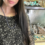24 inch Lapis & Navajo Pearl Genuine Necklace - Country Lace Boutique