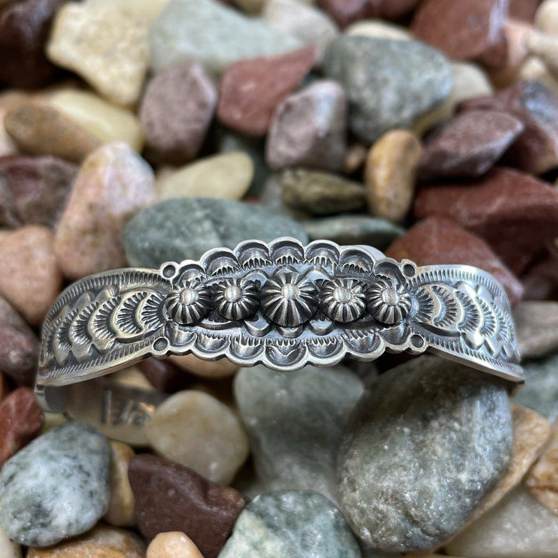 Starburst Genuine Sterling Silver Cuff Bracelet