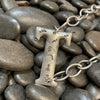 Silver Stamped Large Initial Necklaces - Country Lace Boutique