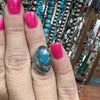 Funky Turquoise Shank Ring Size 5.5