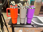 Orange 40 oz Tumbler w/ Handle