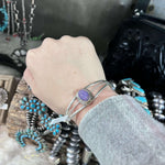 Purple Charoite Sterling Silver Cuff Bracelet