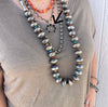 Black Onyx 7 Stone Naja Genuine Pendant for Necklace