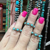 Genuine Kingman Turquoise Sterling Silver Stacker Ring - Country Lace Boutique