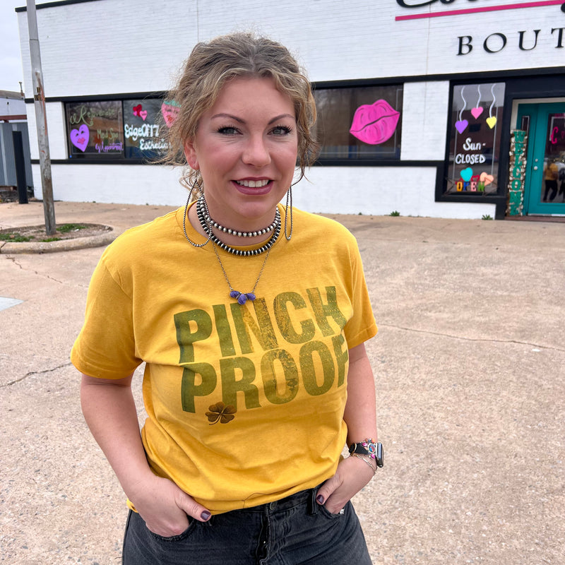 Pinch Proof Green and Mustard T-Shirt