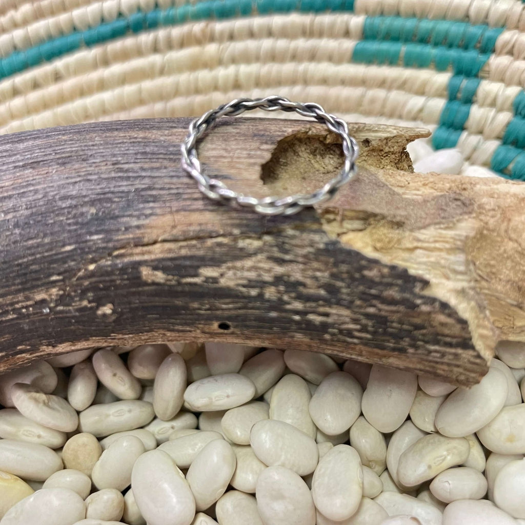 Link Chain Stacker Sterling Silver Ring - Country Lace Boutique