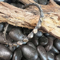 Starburst big Sterling Silver Bangle - Country Lace Boutique