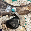 Thunder Mountain Turquoise Key Sterling Silver Necklace Pendant - Country Lace Boutique