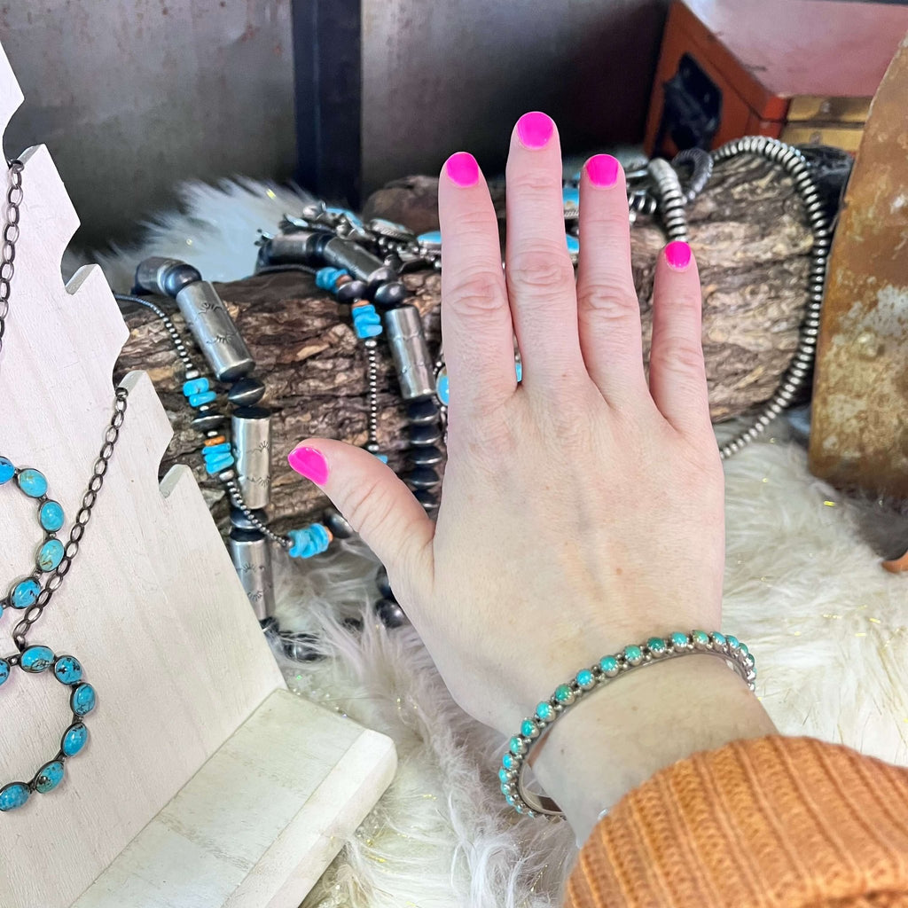 Turquoise Amazing Sterling Silver Bangle Bracelet - Country Lace Boutique