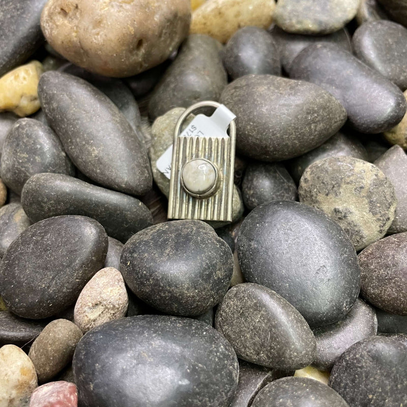 White Buffalo Locket Sterling Silver Necklace Pendant - Country Lace Boutique